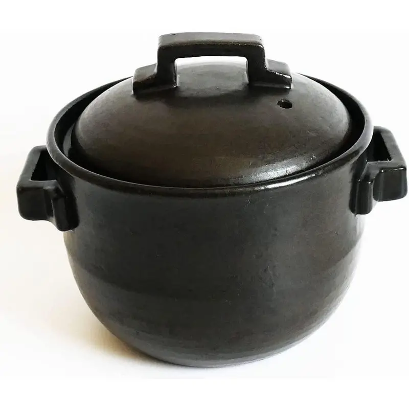 2-Go Double-Lid Banko Ware Donabe For Small-Batch Rice Cooking 1
