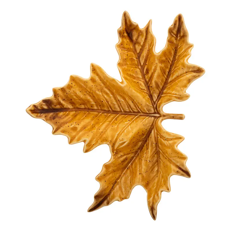 21 Cm Maple Leaf Accent Plate – Gudrun Series, Bordallo Pinheiro 1