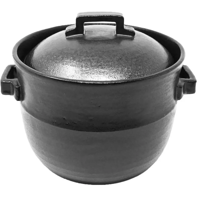 4-Go Double-Lid Banko Ware Donabe – Iga-Style Rice Pot With Enhanced Seal 1