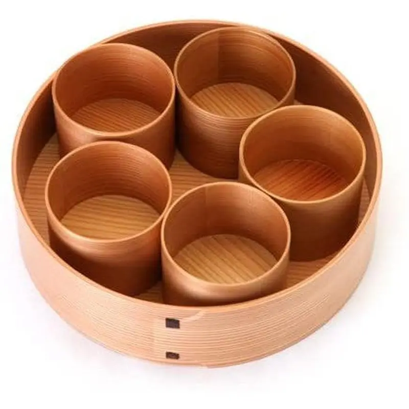 Akita Cedar Soba & Somen Set – Handmade Wappa Plate And Matching Cup 1