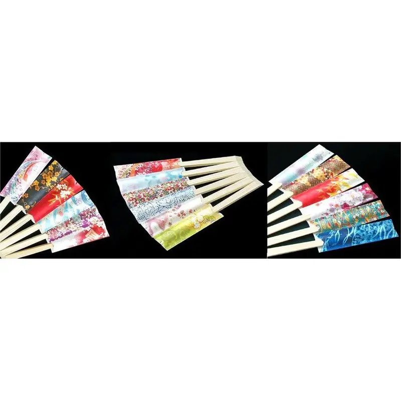 Assorted Kimono-Printed Chopstick Sleeves – 500-Piece Bulk Pack 1