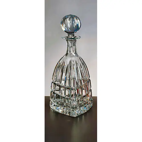 Badash Crystal Triangle Decanter – 28-Ounce Contemporary Design 1