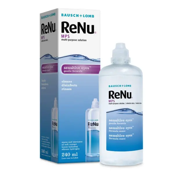 Bausch + Lomb Renu Multi-Purpose Contact Lens Solution – 240Ml Disinfecting & Rinsing Formula 1