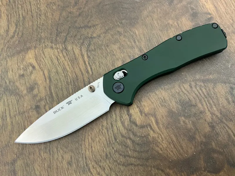 Buck Range Elite Folding Knife – Magnacut Steel With Green Aluminum Handle 1
