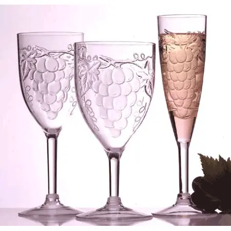 Clear Acrylic White Wine Glasses – Set Of 4 1