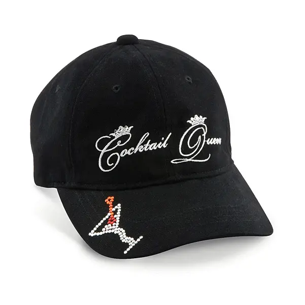 Cocktail Queen Rhinestone-Embellished Snapback Cap 1