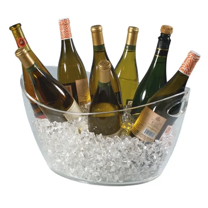 Colossus Acrylic Oval 8-Bottle Beverage Bucket 1