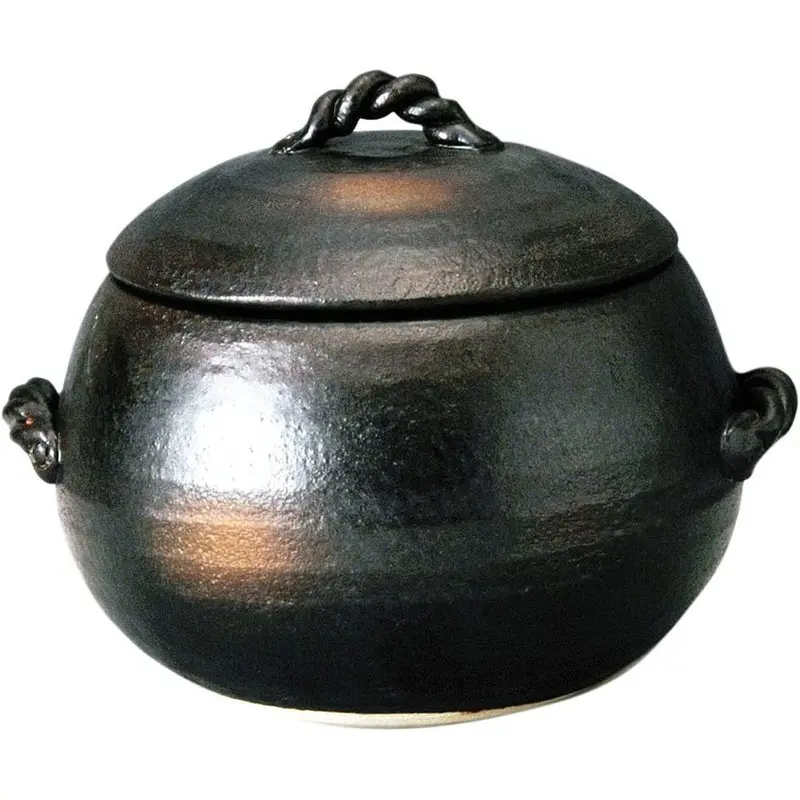 Compact 3-Go Banko Ware Donabe Rice Cooker – Iga Clay Craftsmanship 1