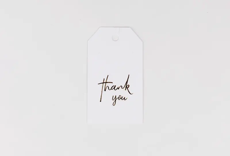 Elegant Thank You Gift Tag Set 1