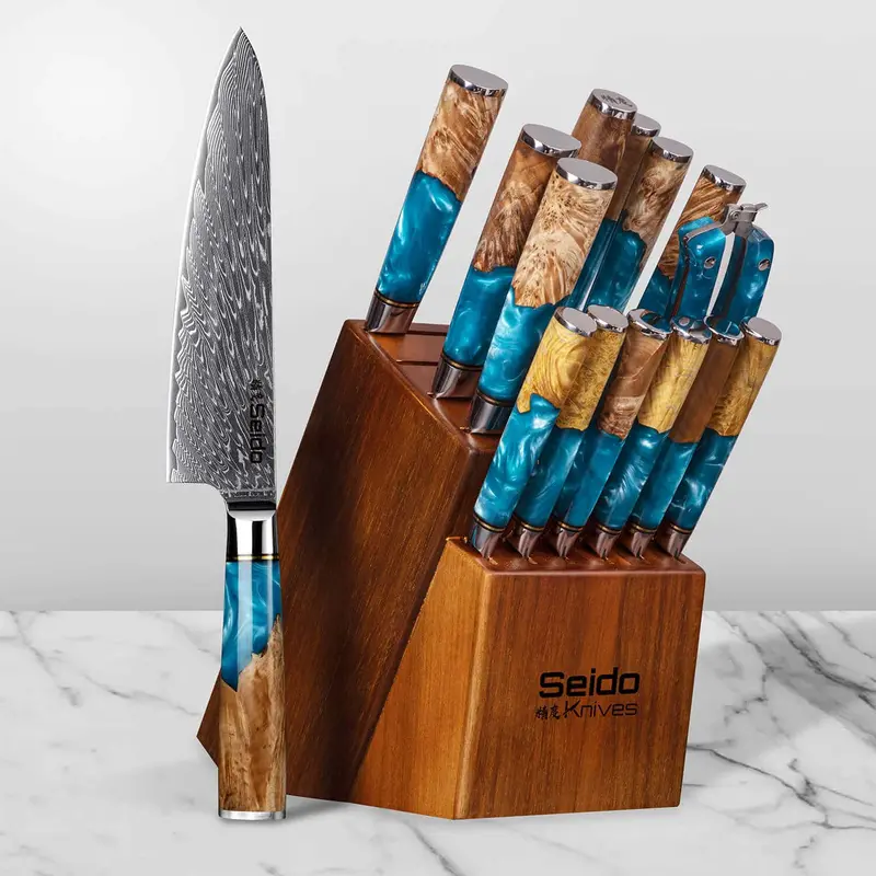 Executive 16-Piece Knife Block Set – Deluxe Professional Cutlery Set 1