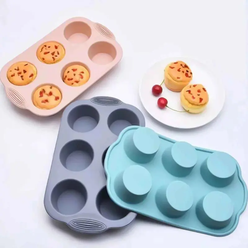 Food-Grade Silicone Cupcake Mold Tray – Nonstick Baking Pan For Perfect Muffins 1