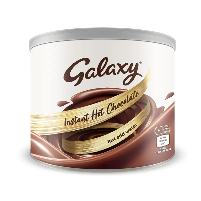 Galaxy Instant Hot Chocolate Tub – Rich Creamy Mix, 1Kg Refillable Container 1