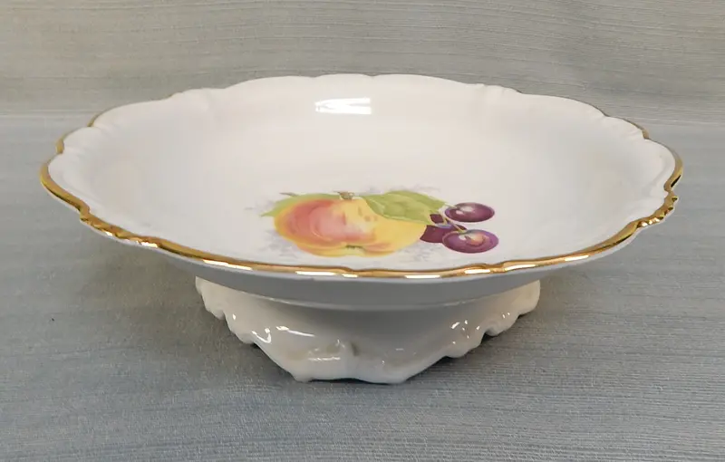 Haviland Bavaria Porcelain Footed Fruit Serving Bowl 1