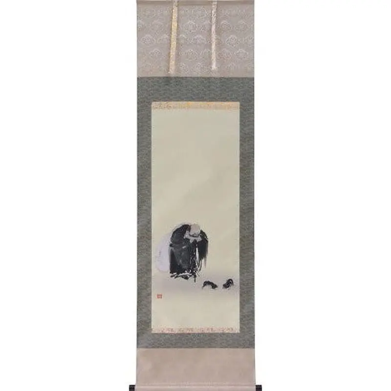 Historical Hanging Scroll Depicting Musashi Miyamoto’S 'Hotei Kantoukeizu' 1