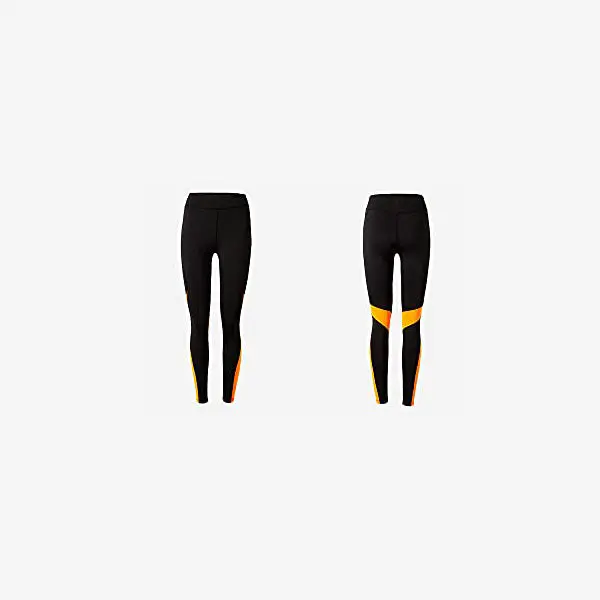 Kelme Women’S Running Tights – Black & Orange Yoga And Fitness Pants (Model Ck60132001) 1