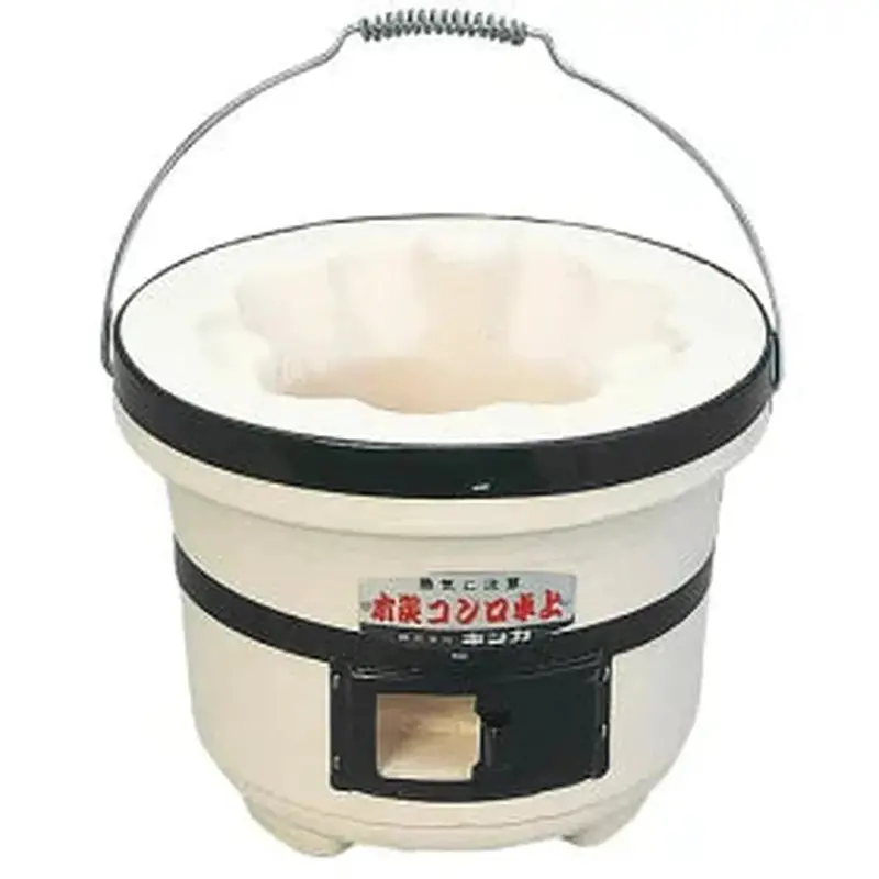 Kinka Compact Shichirin Konro – White Ceramic Charcoal Grill For 1–2 People 1
