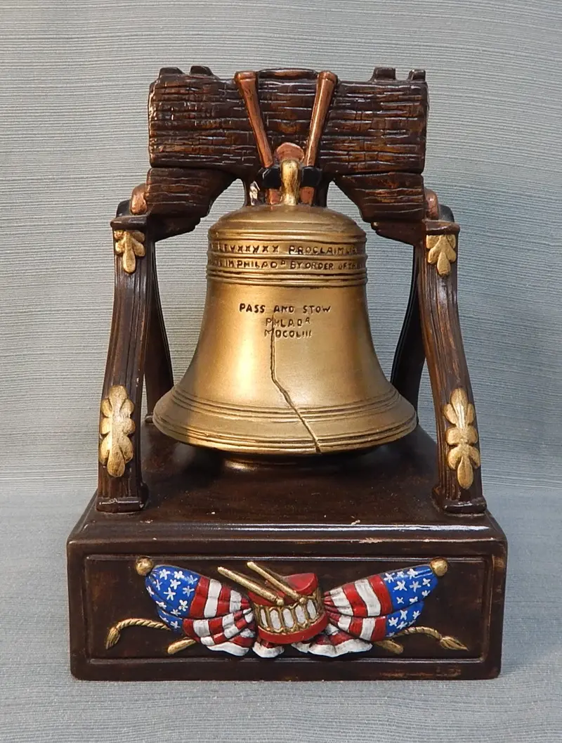 Large Hand-Thrown Ceramic Liberty Bell Keepsake 1