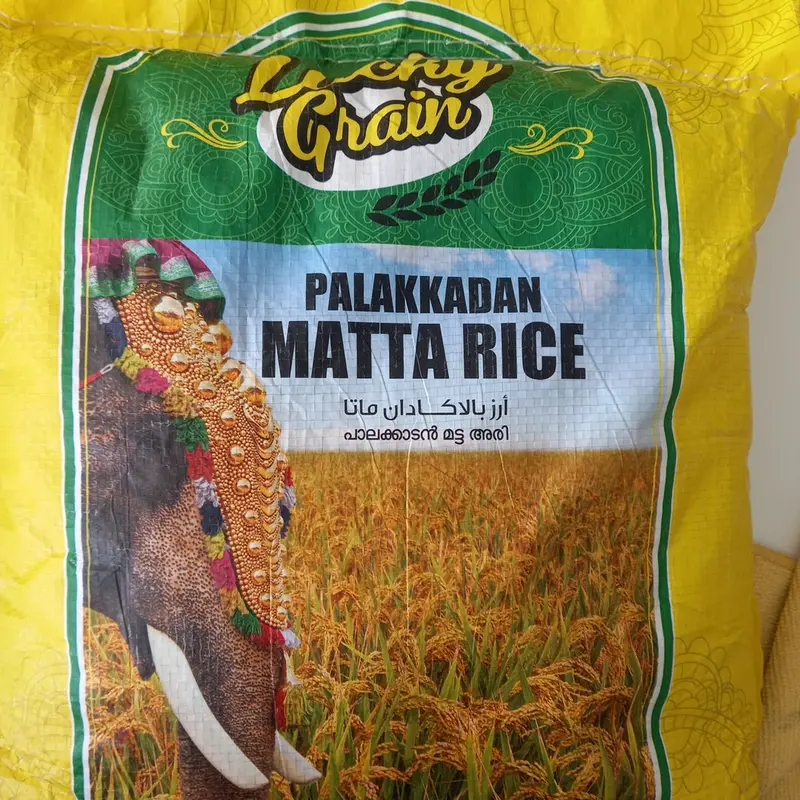 Lucky Grain Palakkadan Matta Rice – Premium Red Rice, 5Kg Bag 1