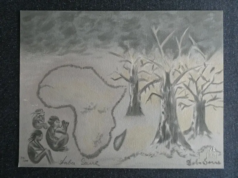 Madame Rokhaya Sarre 'Prayers For Africa' Un Limited Edition Print (1986) 1