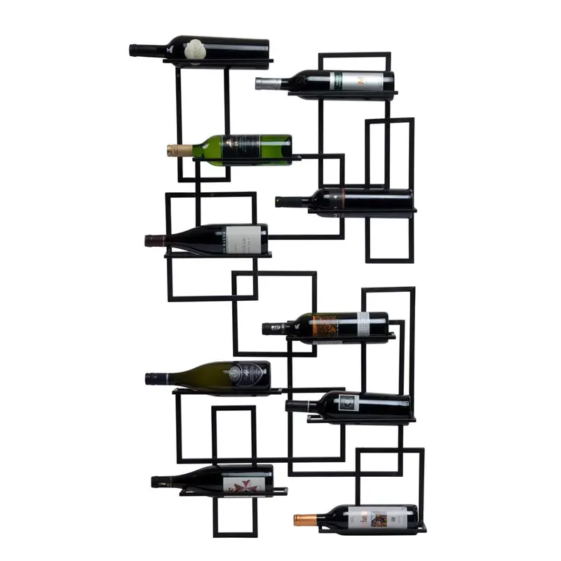 Mid Century Modern Walnut Wine Rack With Clean Lines 1