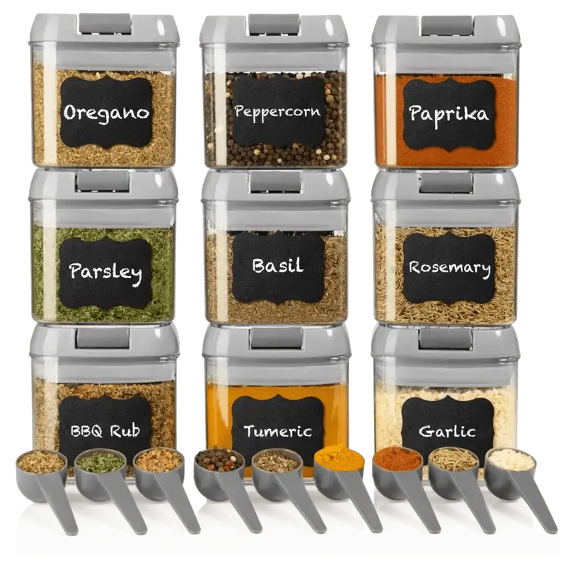 Nine-Piece Grey 0.5L Food Storage Container Set 1