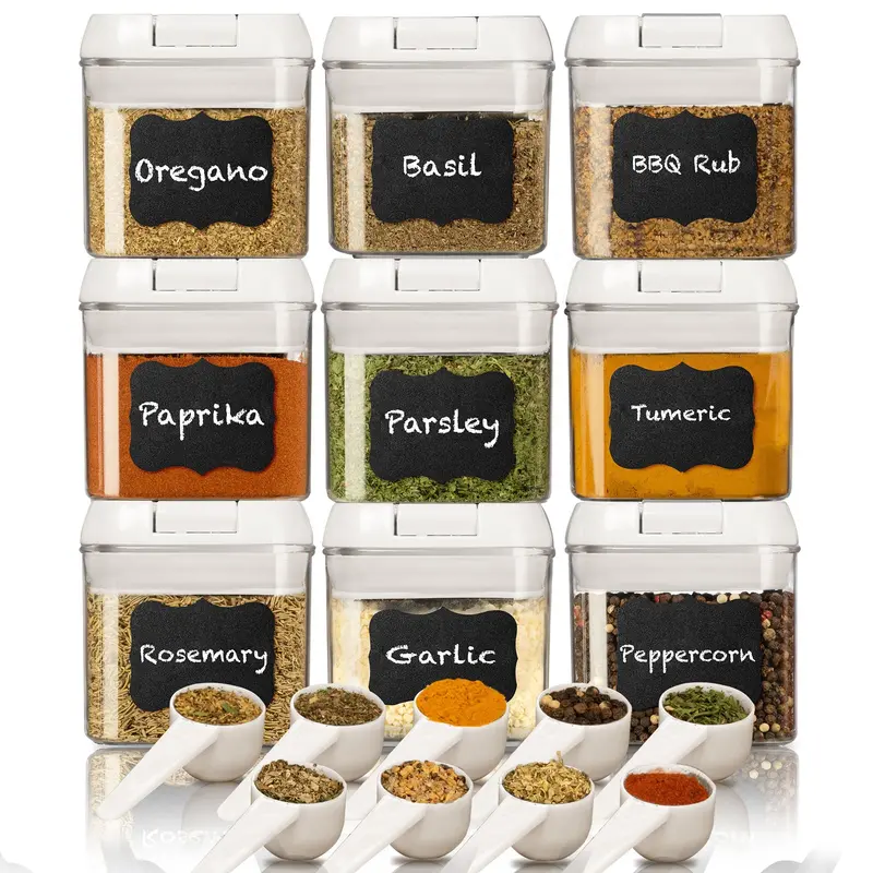Nine-Piece White 0.5L Airtight Food Storage Set 1