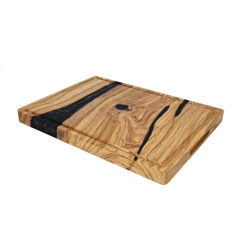 Olive Wood & Epoxy Onyx Cutting Board – 40×30×3 Cm 1
