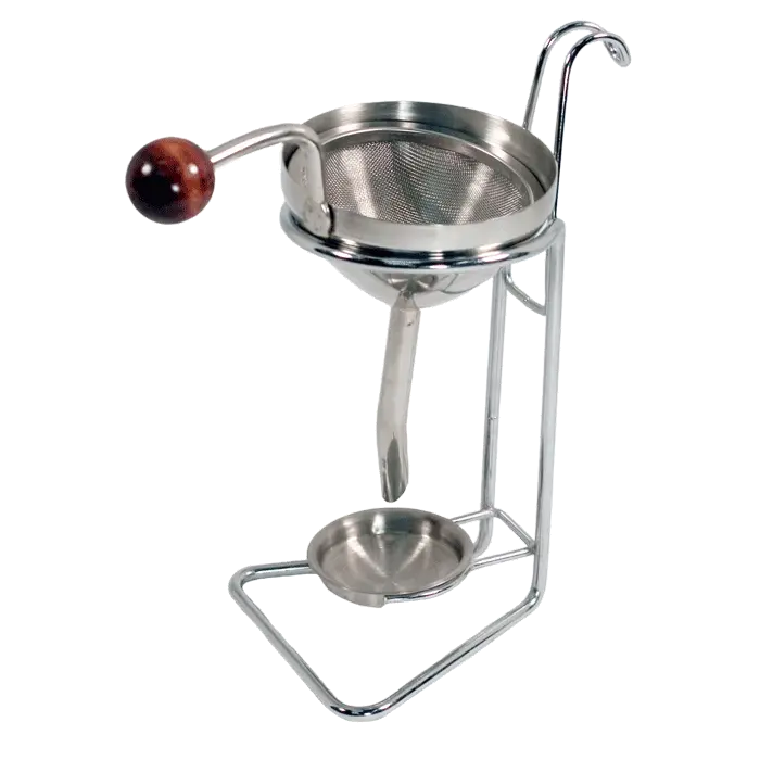 Pampered Grape Stainless Steel Wine Funnel With Stand 1