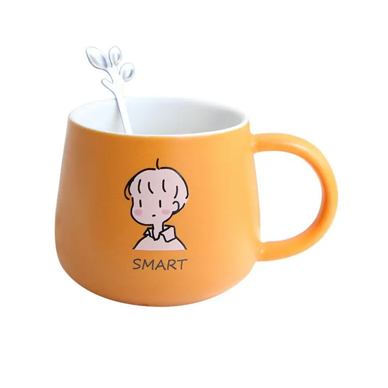 Premium Ceramic Mug With Integrated Spoon Handle 1