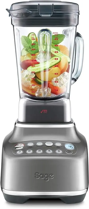 Sage The Q Blender Sbl820Shy2Guk1 – 2-Litre Quiet Performance Blender In Grey 1
