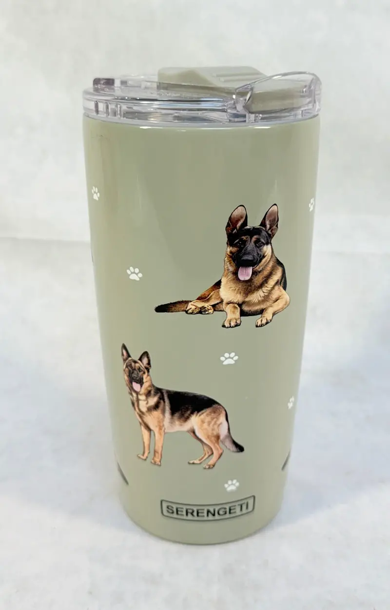 Serengeti German Shepherd 20 Oz Slide-Lid Tumbler – New 1