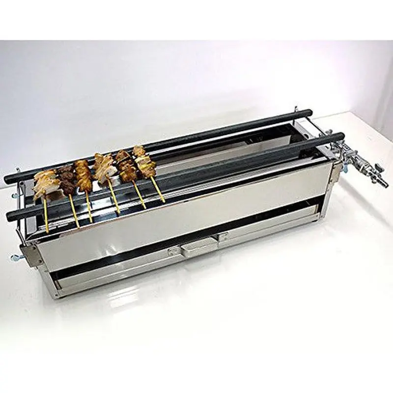 Teruhime Lp Gas Yakitori Grill – 60 Cm Triple-Burner Commercial-Style Stove For High-Heat Skewer Cooking 1