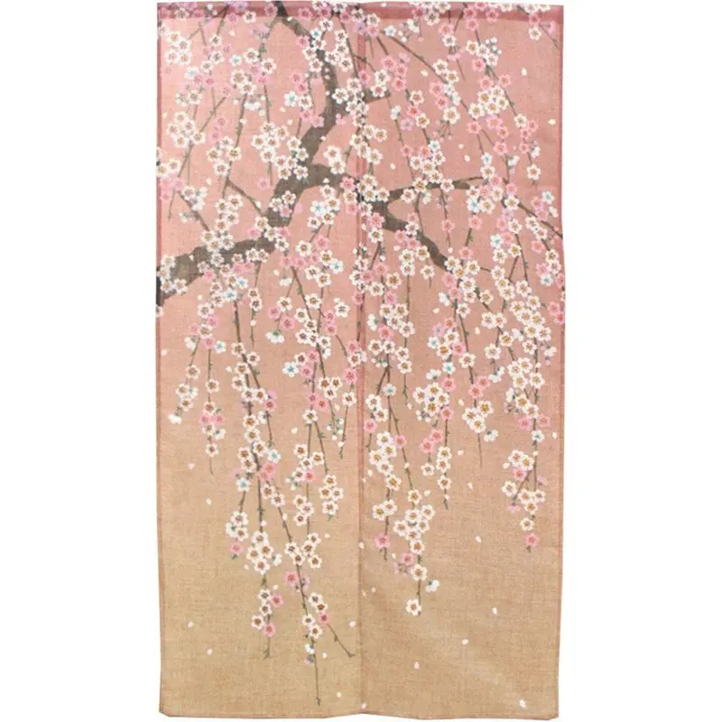Traditional Japanese Noren Curtain – Cherry Blossom (Sakura) Design, 150 X 85 Cm 1