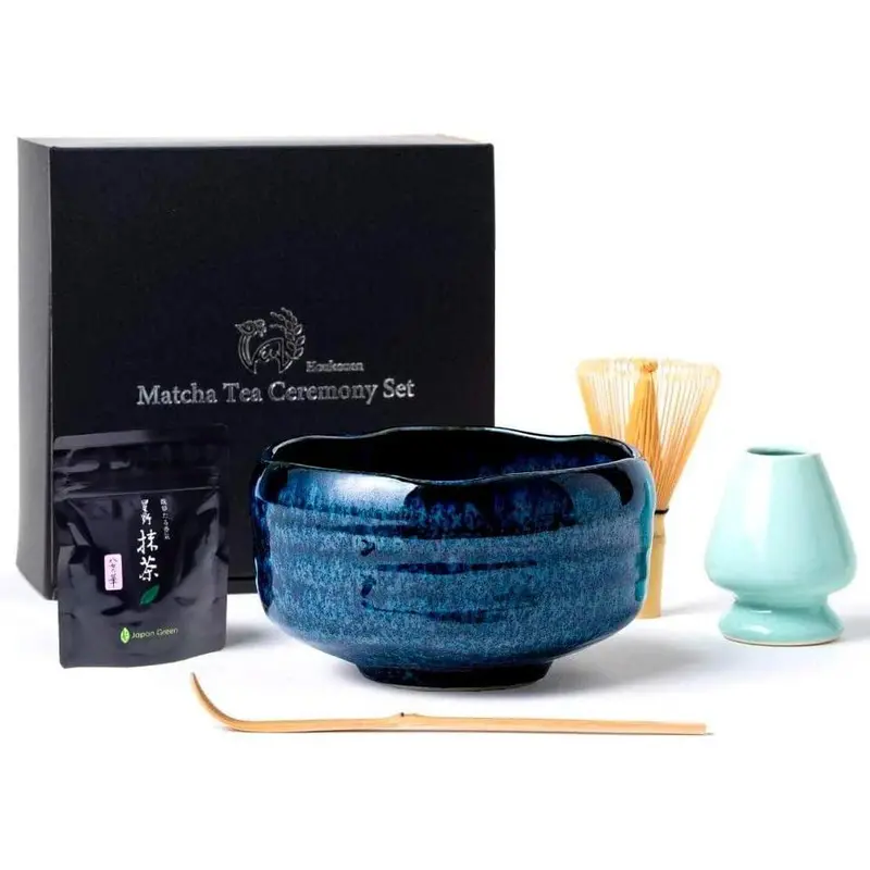 Traditional Matcha Tea Set – Ruri Navy Blue Edition, Made In Japan 1