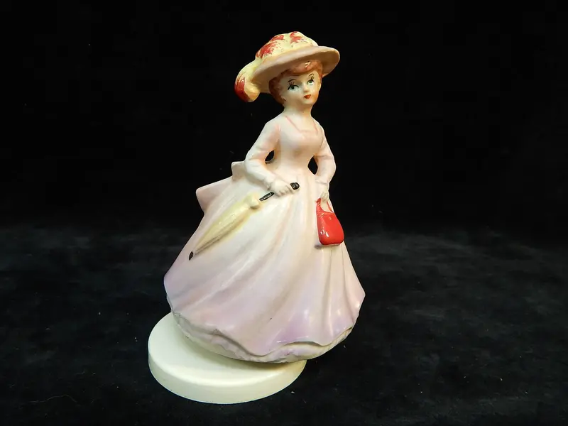 Vintage Postwar Japanese Lady-Themed Mechanical Music Box 1