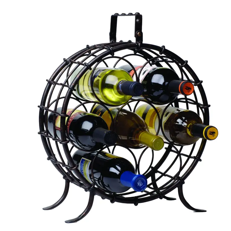 Zanzibar Modern 7-Bottle Wooden Wine Rack 1